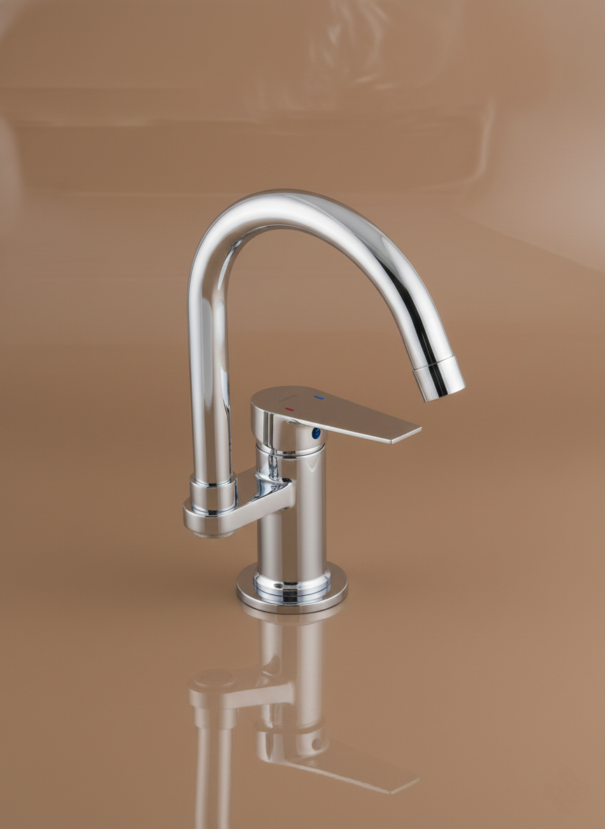 Single Lever Basin mixer (J spout- small)