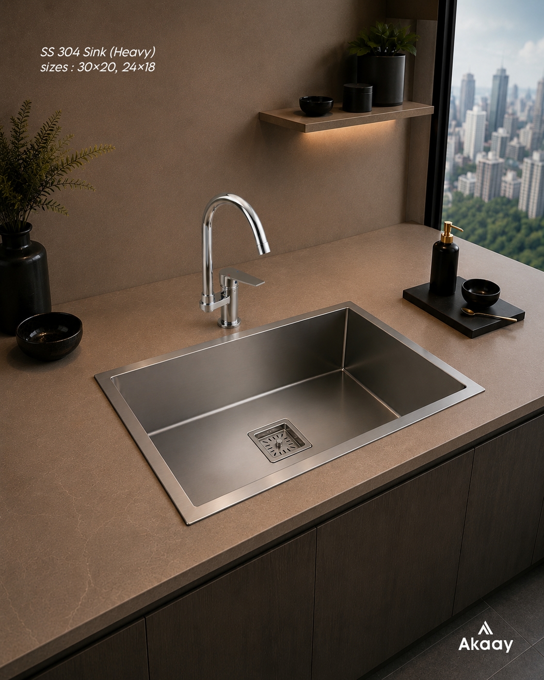 SS 304 Kitchen Sink 30*20