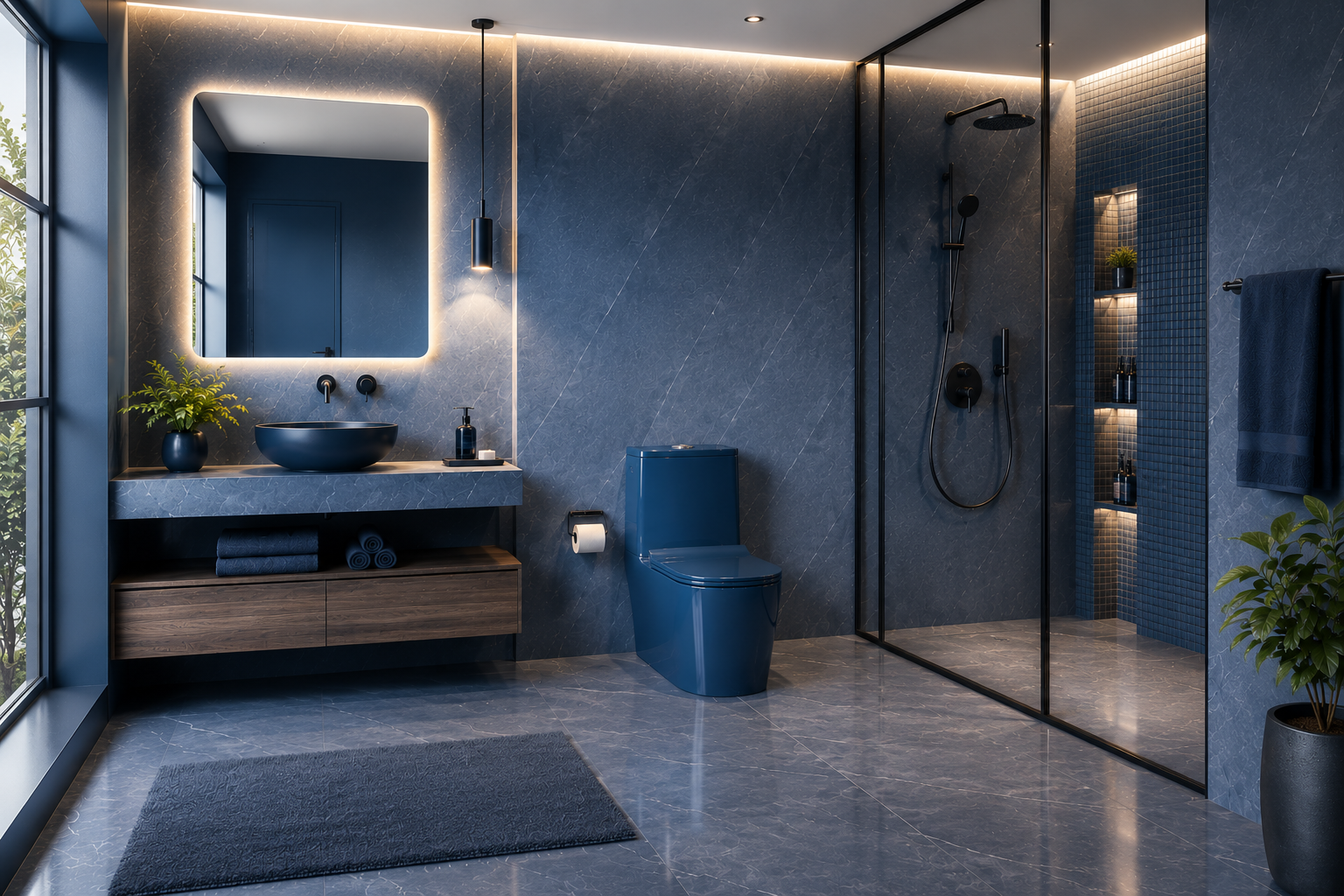Colored Single Piece Closet